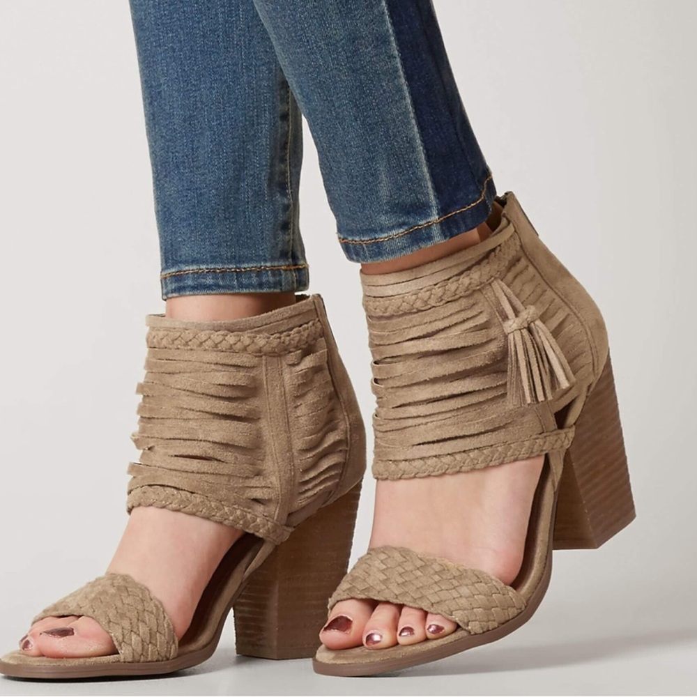 NOT RATED “Rosella” Stacked Wood Heeled Sandal from The Buckle